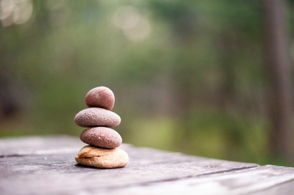 Stones stacked together